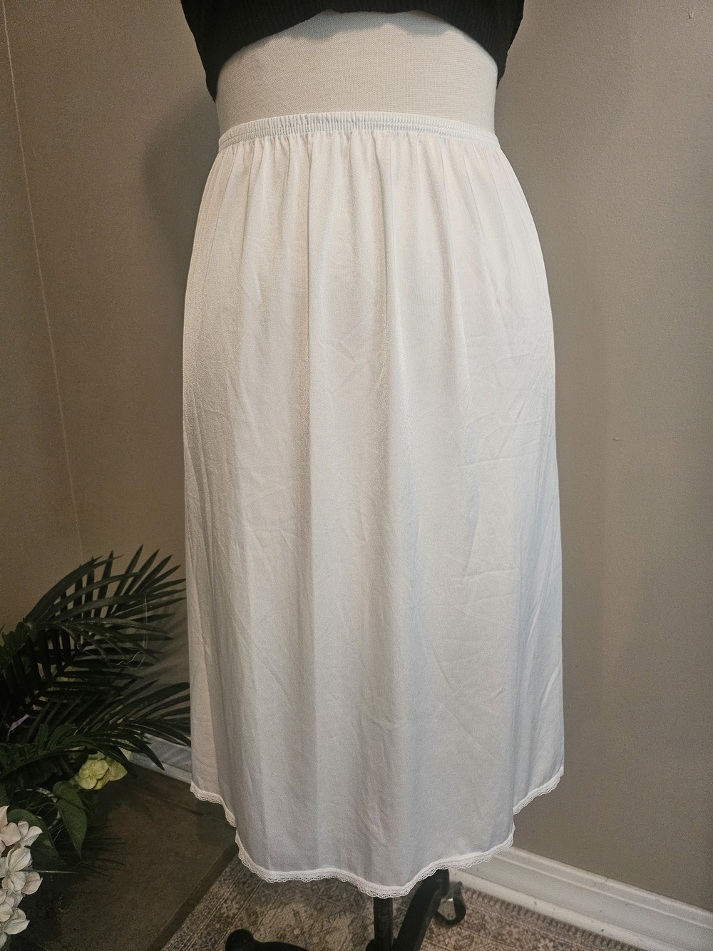 Vanity Fair White Half Slip